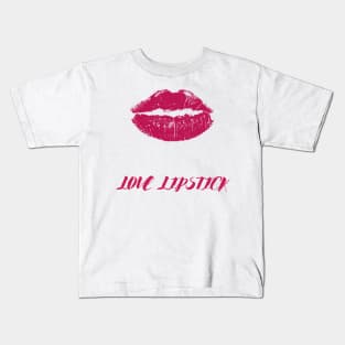 Love lipstick drippy hoodies dripping design Kids T-Shirt